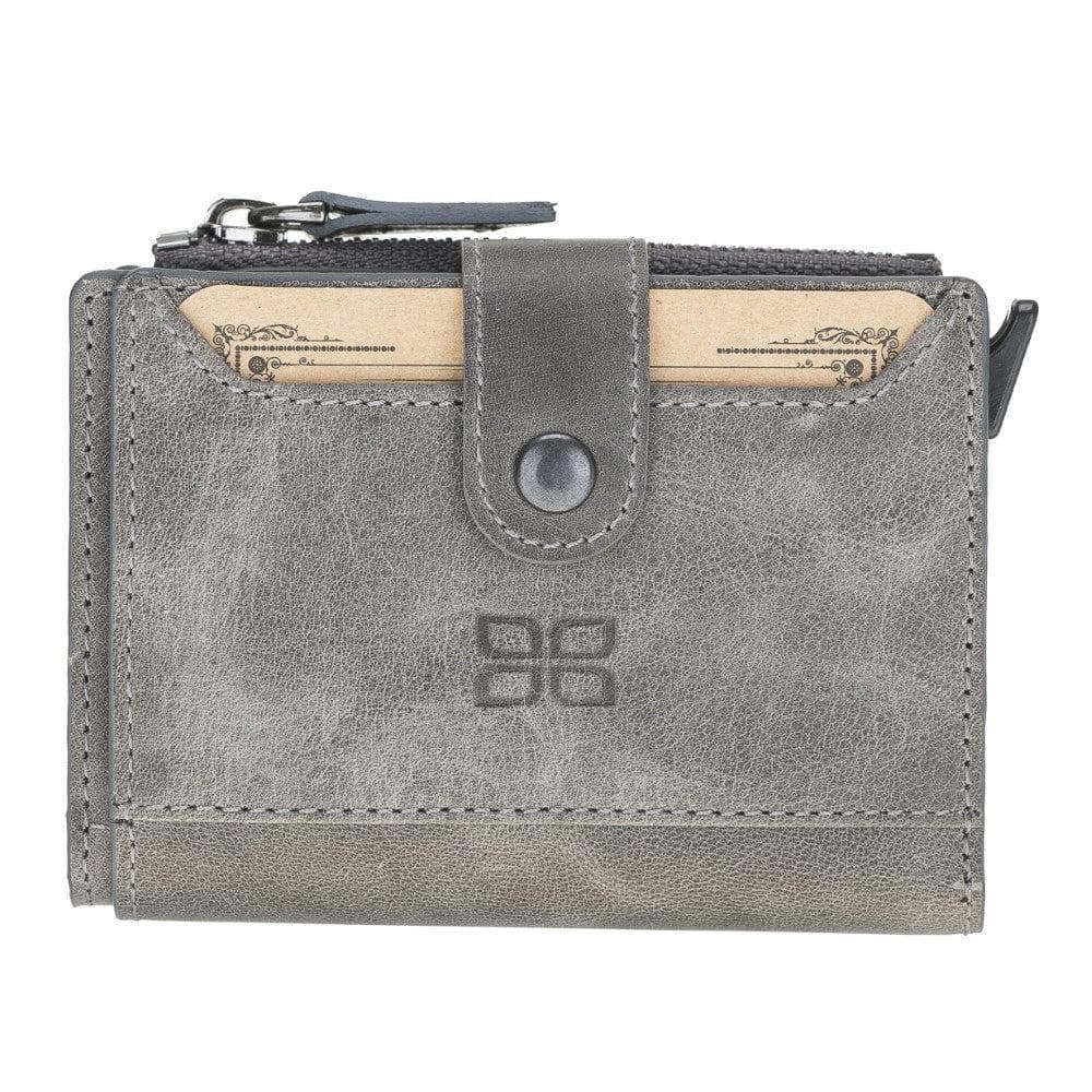 Bouletta Leather Zip Mechanical Card Holder Tiguan Gray