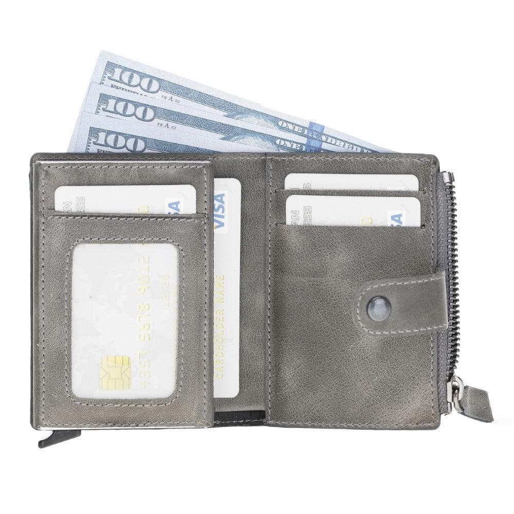 Bouletta Leather Zip Mechanical Card Holder