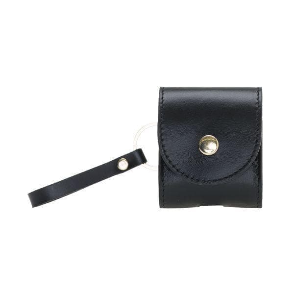 Bouletta Mai Snap Leather Case for AirPods 1st and 2rd Generation Rustic Black