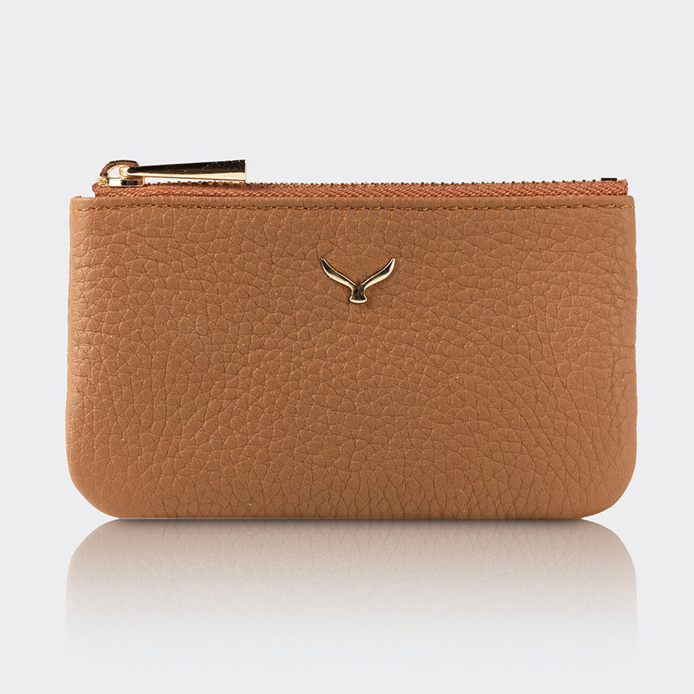 3002 Unisex Leather Coin Purse With Zipper