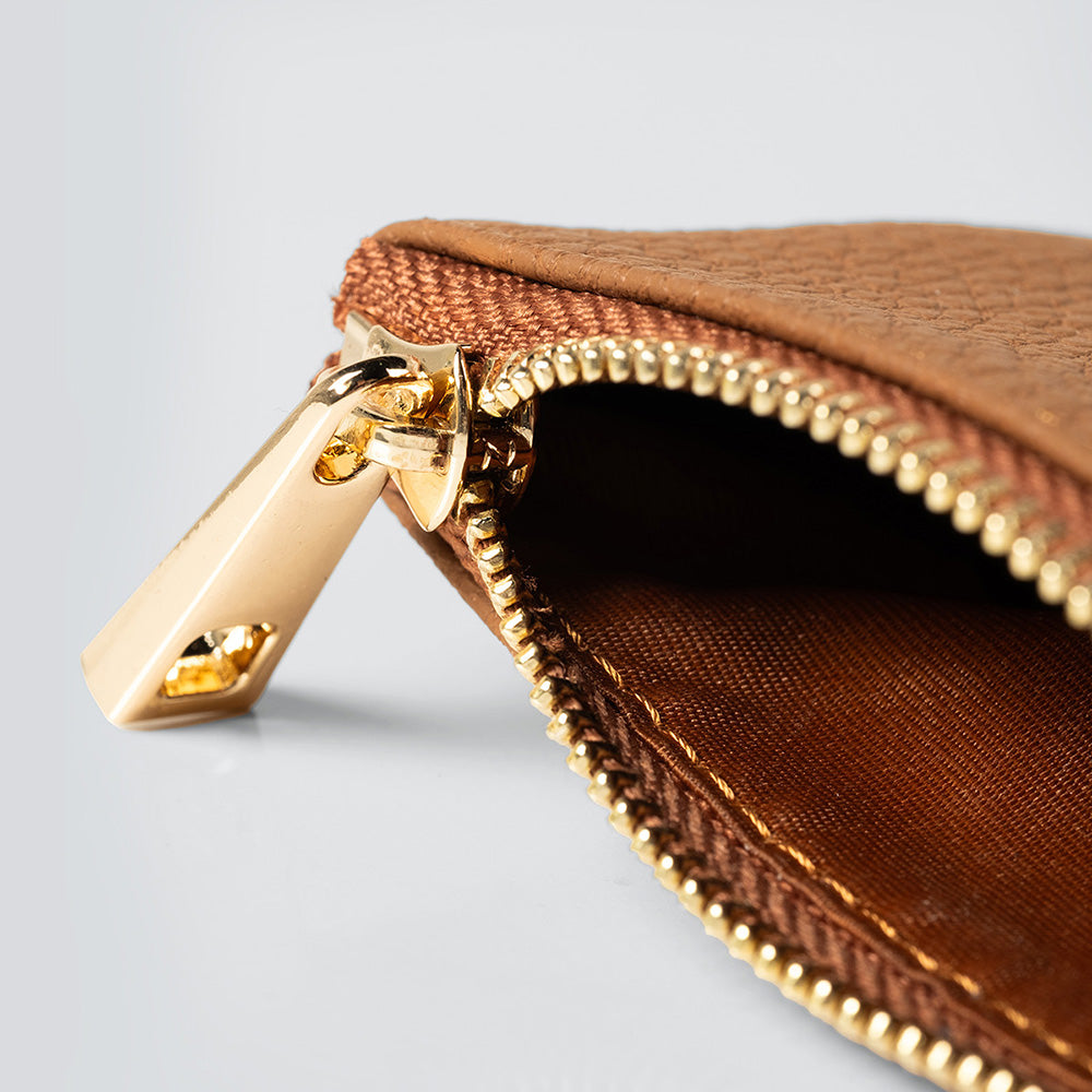 3002 Unisex Leather Coin Purse With Zipper