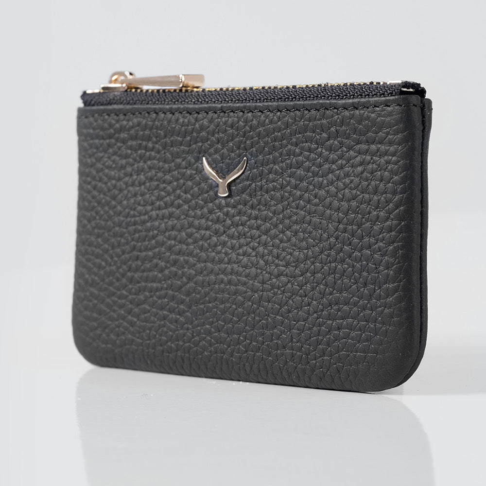 3002 Unisex Leather Coin Purse With Zipper