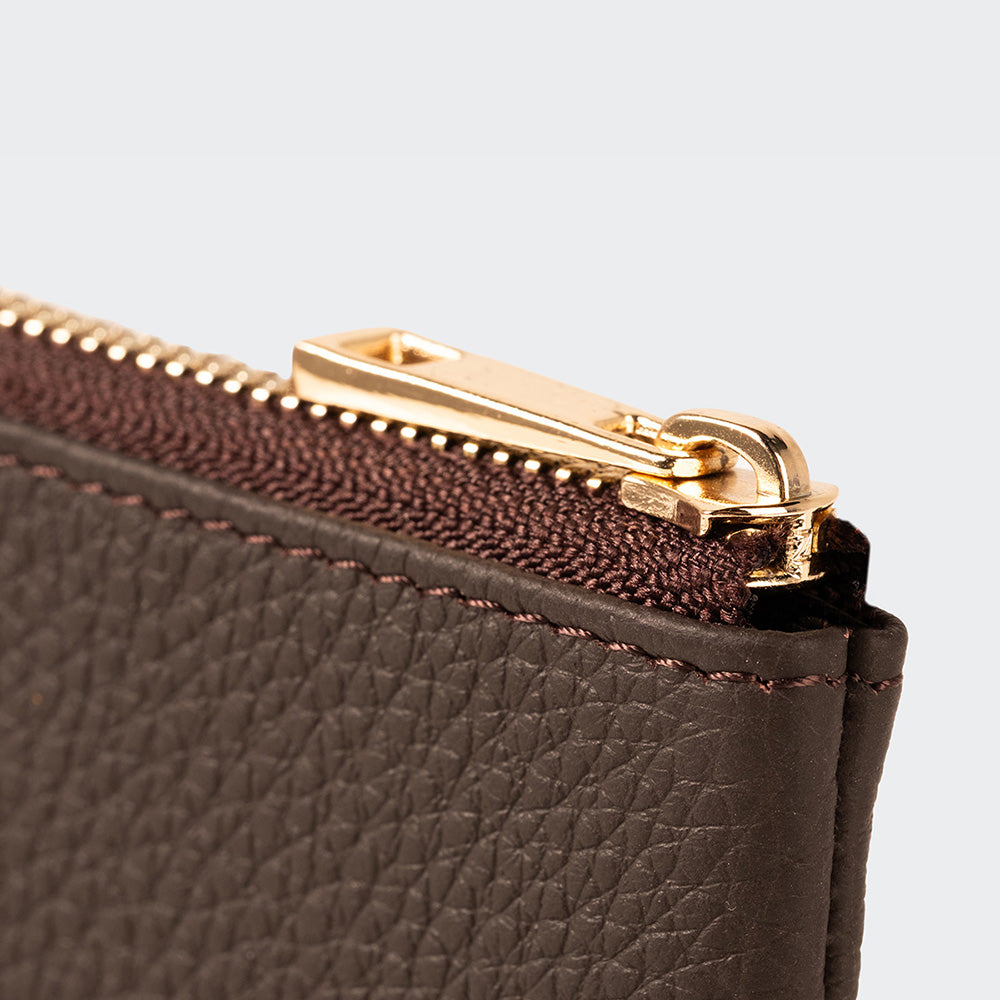 3002 Unisex Leather Coin Purse With Zipper