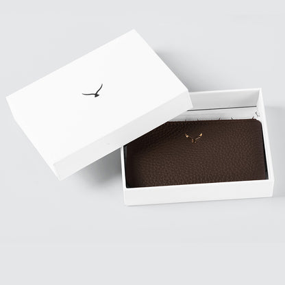 3002 Unisex Leather Coin Purse With Zipper