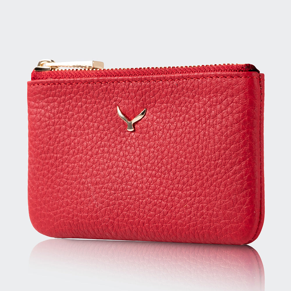 3002 Unisex Leather Coin Purse With Zipper