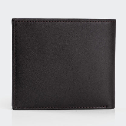 4003 Men Leather Wallet With Two Compartments And Coin Packets