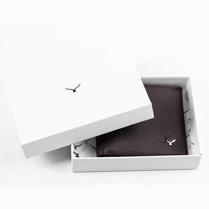 4003 Men Leather Wallet With Two Compartments And Coin Packets