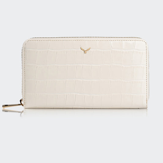 5110 Women Large Leather Wallet With Triple Compartments