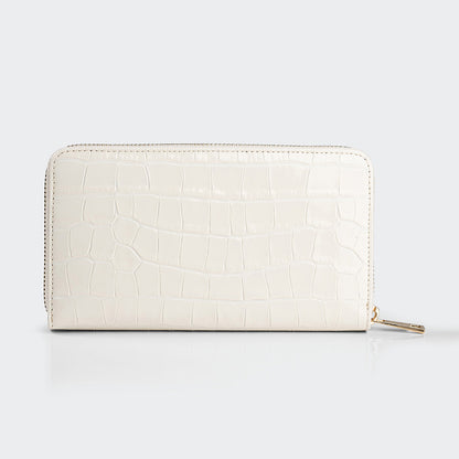 5110 Women Large Leather Wallet With Triple Compartments