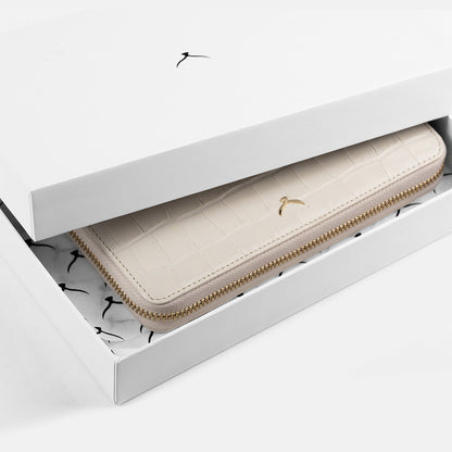 5110 Women Large Leather Wallet With Triple Compartments