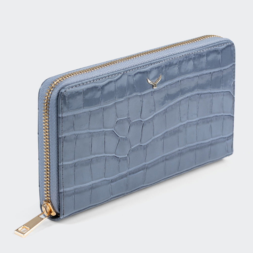 5110 Women Large Leather Wallet With Triple Compartments