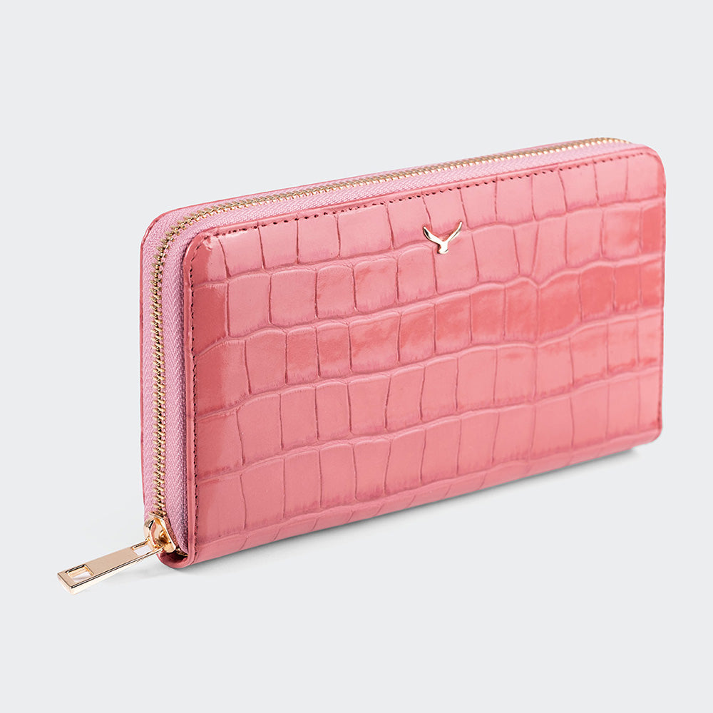 5110 Women Large Leather Wallet With Triple Compartments