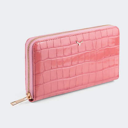 5110 Women Large Leather Wallet With Triple Compartments