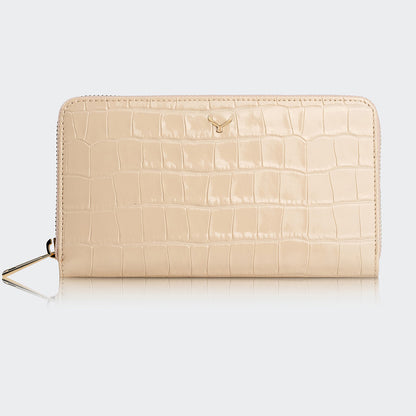 5110 Women Large Leather Wallet With Triple Compartments