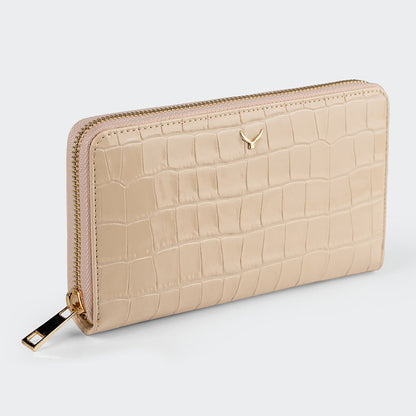 5110 Women Large Leather Wallet With Triple Compartments