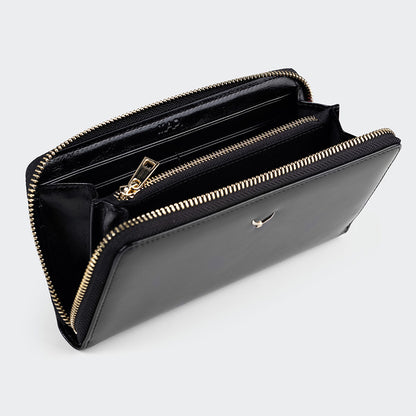 5111 Women Large Leather Wallet With Dual Compartments