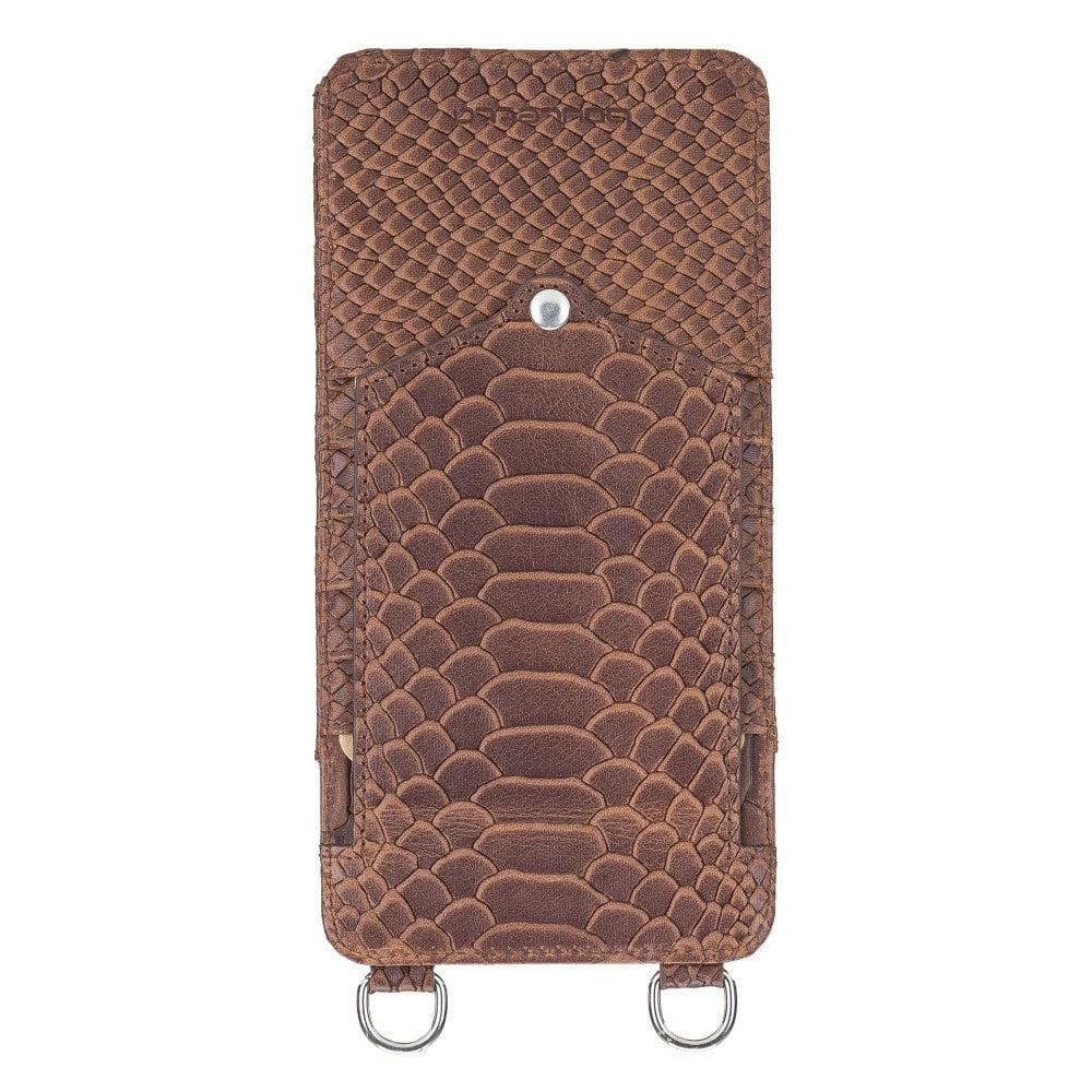 Bouletta Marlo Leather Universal Phone Case Snake Brown