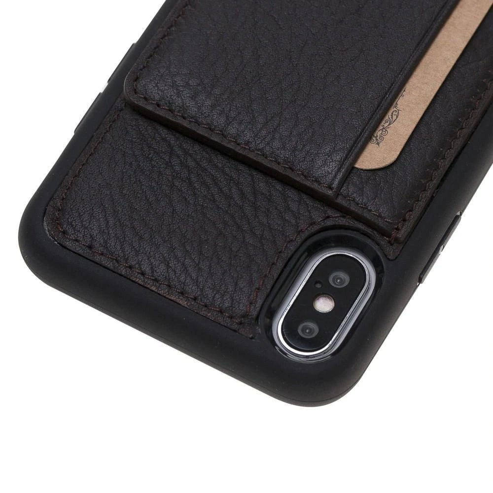 Bouletta Apple iPhone X and iPhone XS Flexible Leather Back Cover with Stand