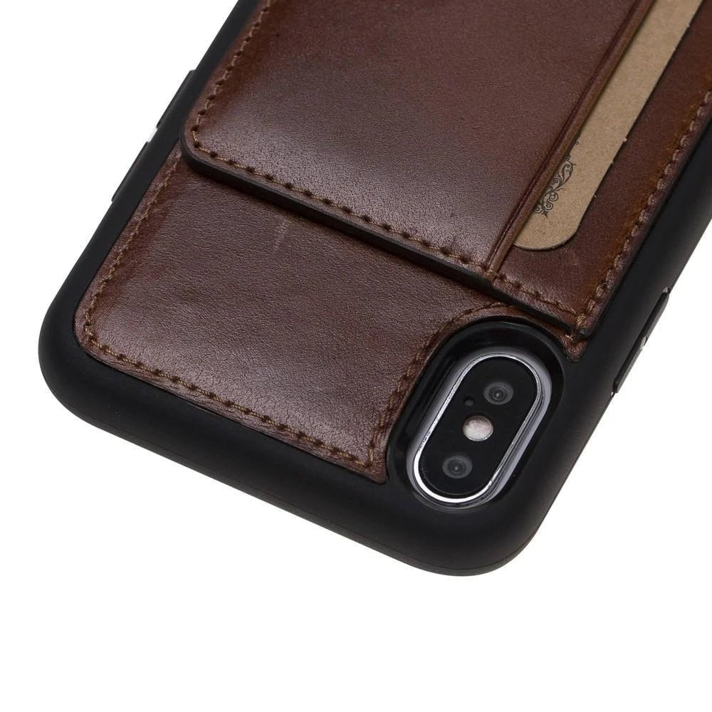 Bouletta Apple iPhone X and iPhone XS Flexible Leather Back Cover with Stand