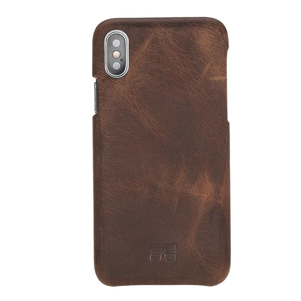 Bouletta Apple iPhone X and iPhone XS Full Covered Genuine Leather Case Antic Brown