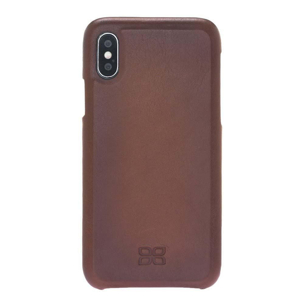 Bouletta Apple iPhone X and iPhone XS Full Covered Genuine Leather Case Taan