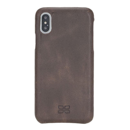 Bouletta Apple iPhone X and iPhone XS Full Covered Genuine Leather Case Dark Brown