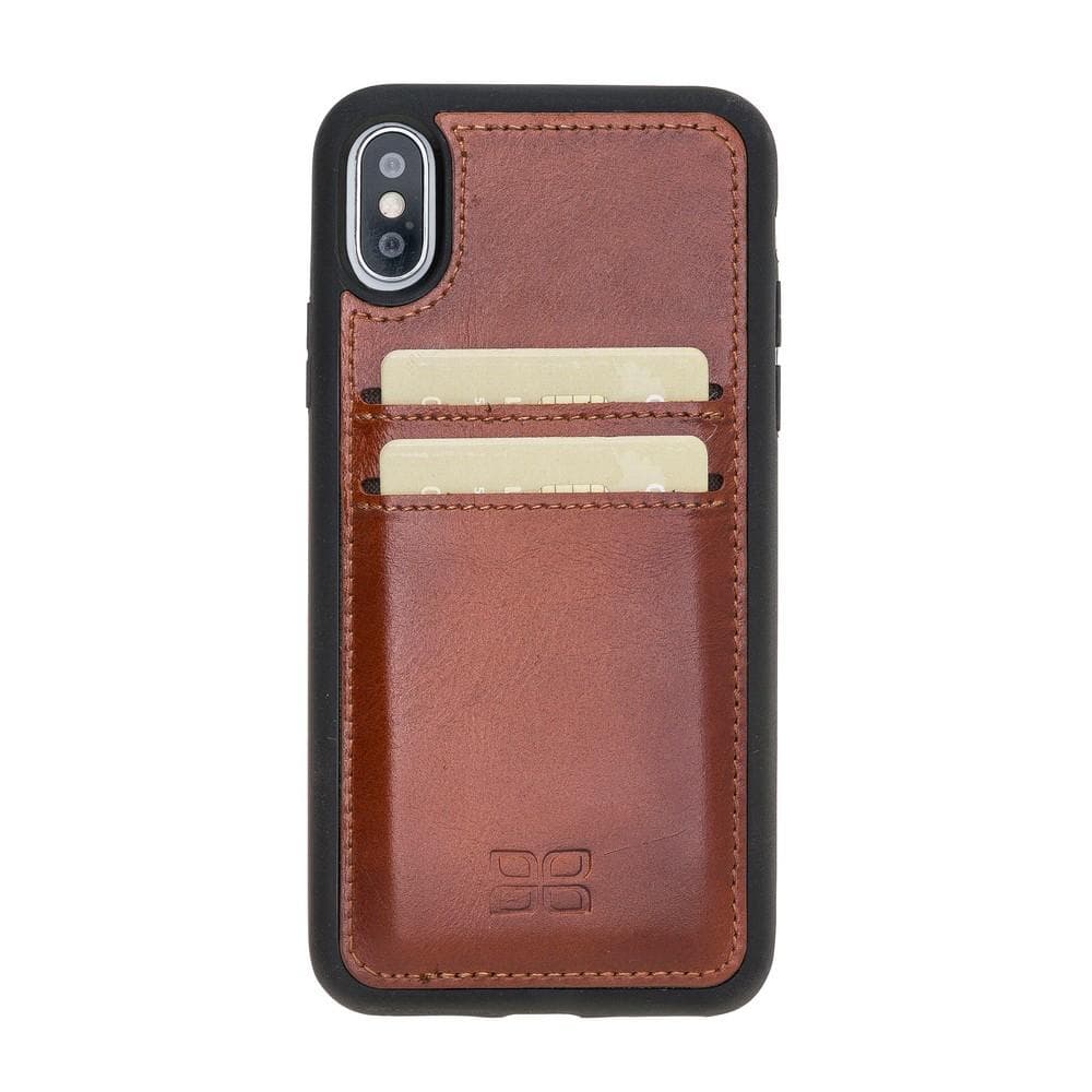 Bouletta Apple iPhone X and iPhone XS Leather Back Cover with Card Holder Rustic Tan / iPhone X