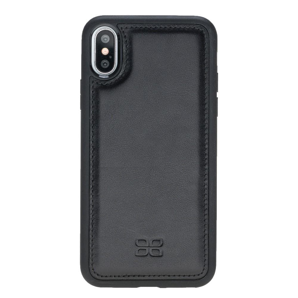 Bouletta Apple iPhone X and iPhone XS Leather Case - Flexible Leather Cover Black