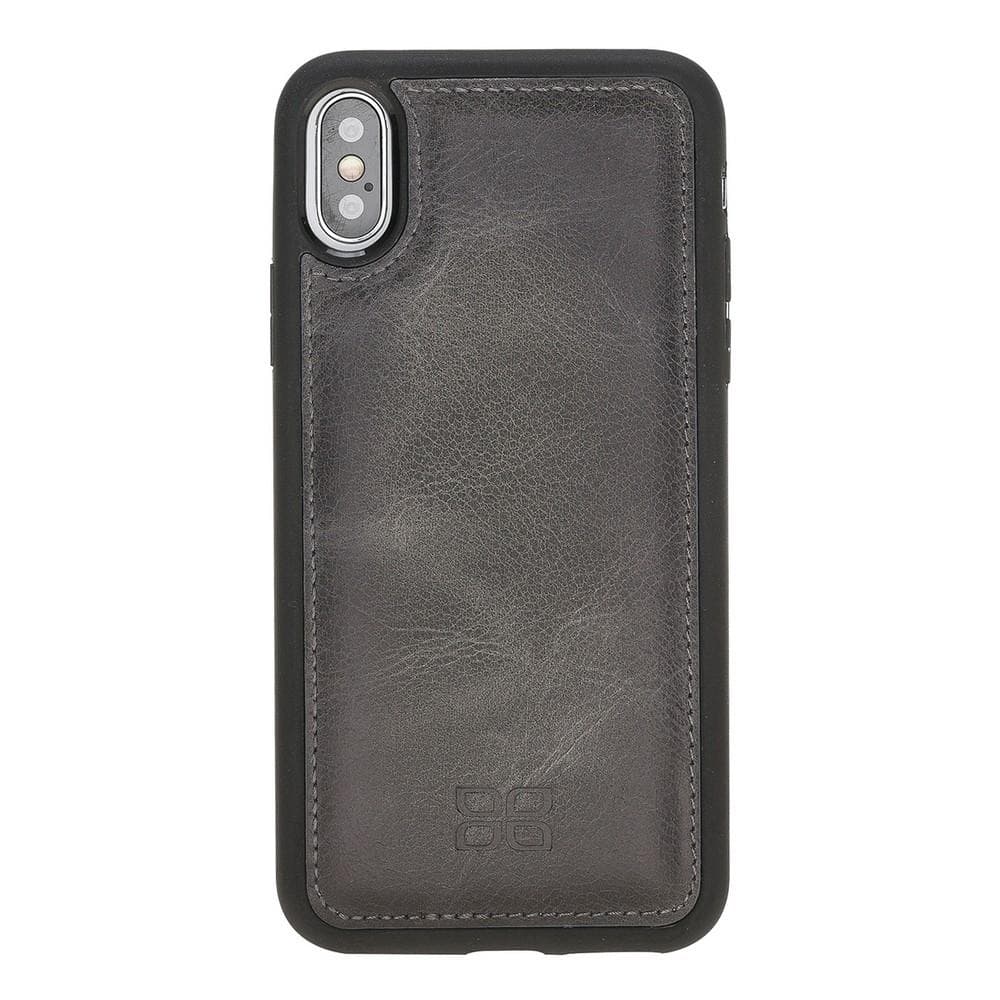 Bouletta Apple iPhone X and iPhone XS Leather Case - Flexible Leather Cover Gray