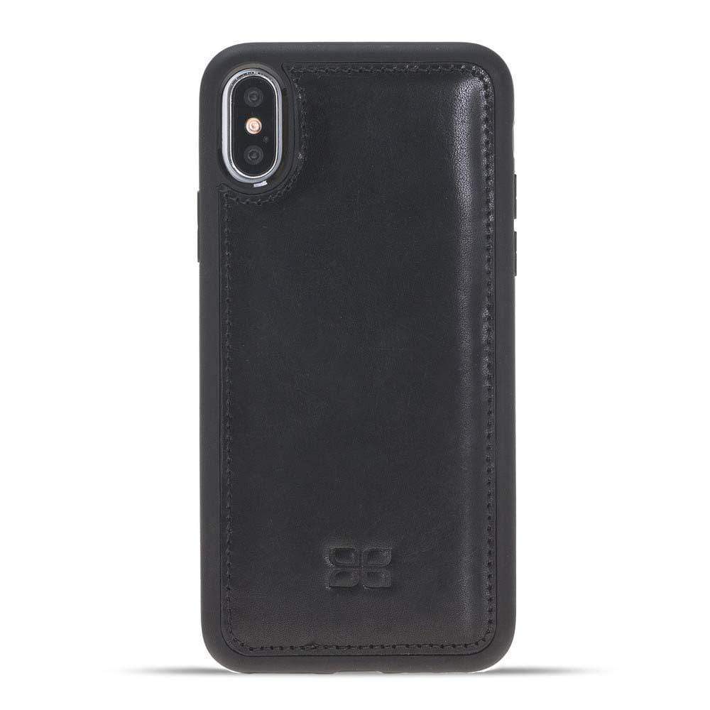 Bouletta Apple iPhone X and iPhone XS Leather Case - Flexible Leather Cover Vegetal Black