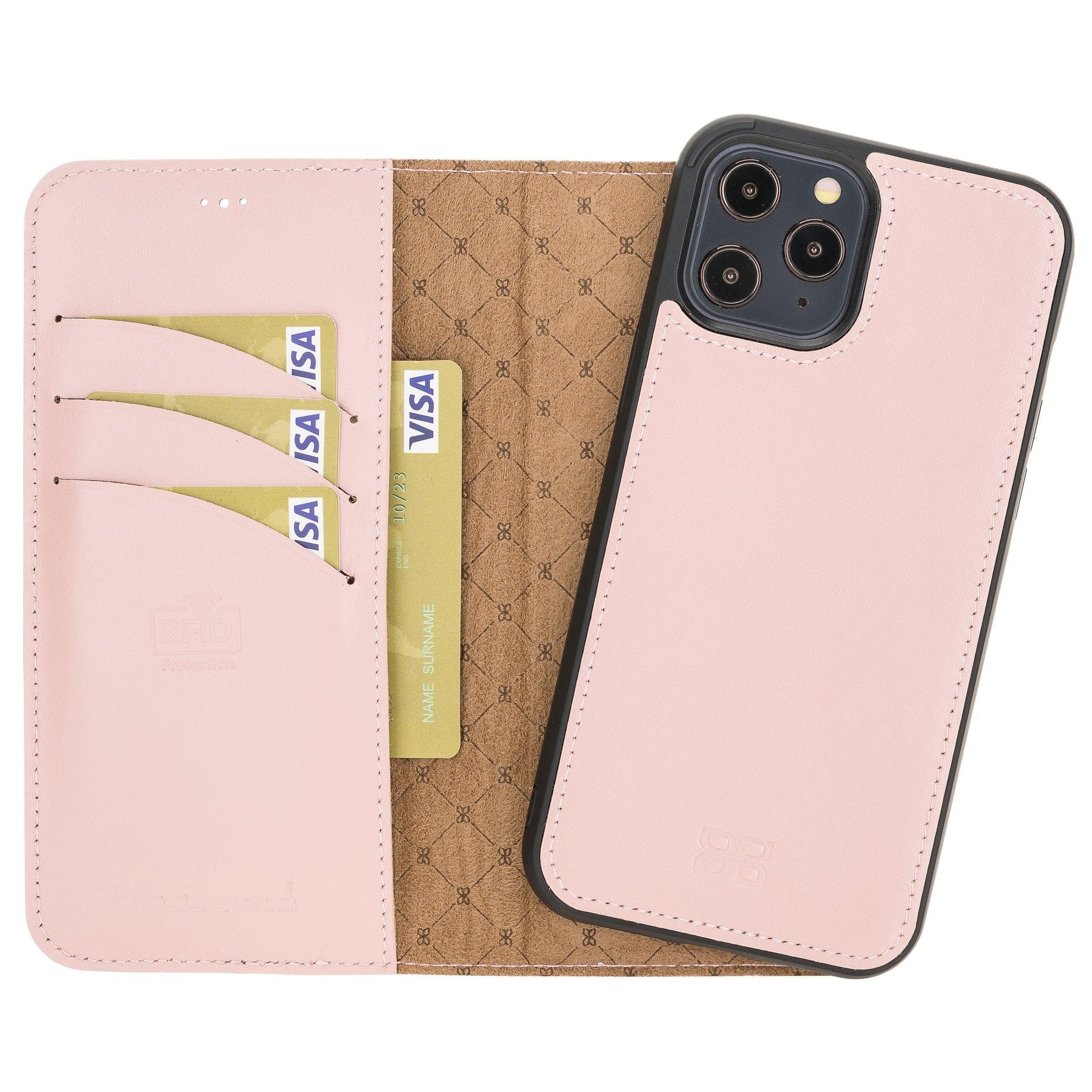 Bouletta Detachable Leather Wallet Cases for Apple iPhone 12 Series iPhone 12 Pro - iPhone 12 / Pink