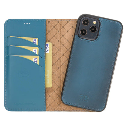 Bouletta Detachable Leather Wallet Cases for Apple iPhone 12 Series iPhone 12 Pro Max / Blue