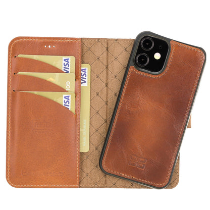 Bouletta Detachable Leather Wallet Cases for Apple iPhone 12 Series iPhone 12 Mini / Tan