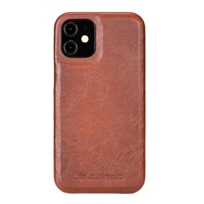 Bouletta Fully Leather Back Cover for Apple iPhone 12 Series iPhone 12 / Tan