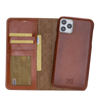 Bouletta Detachable Fully Covering Leather Wallet Case For Apple iPhone 11 Series iPhone 11 Pro Max / Tan