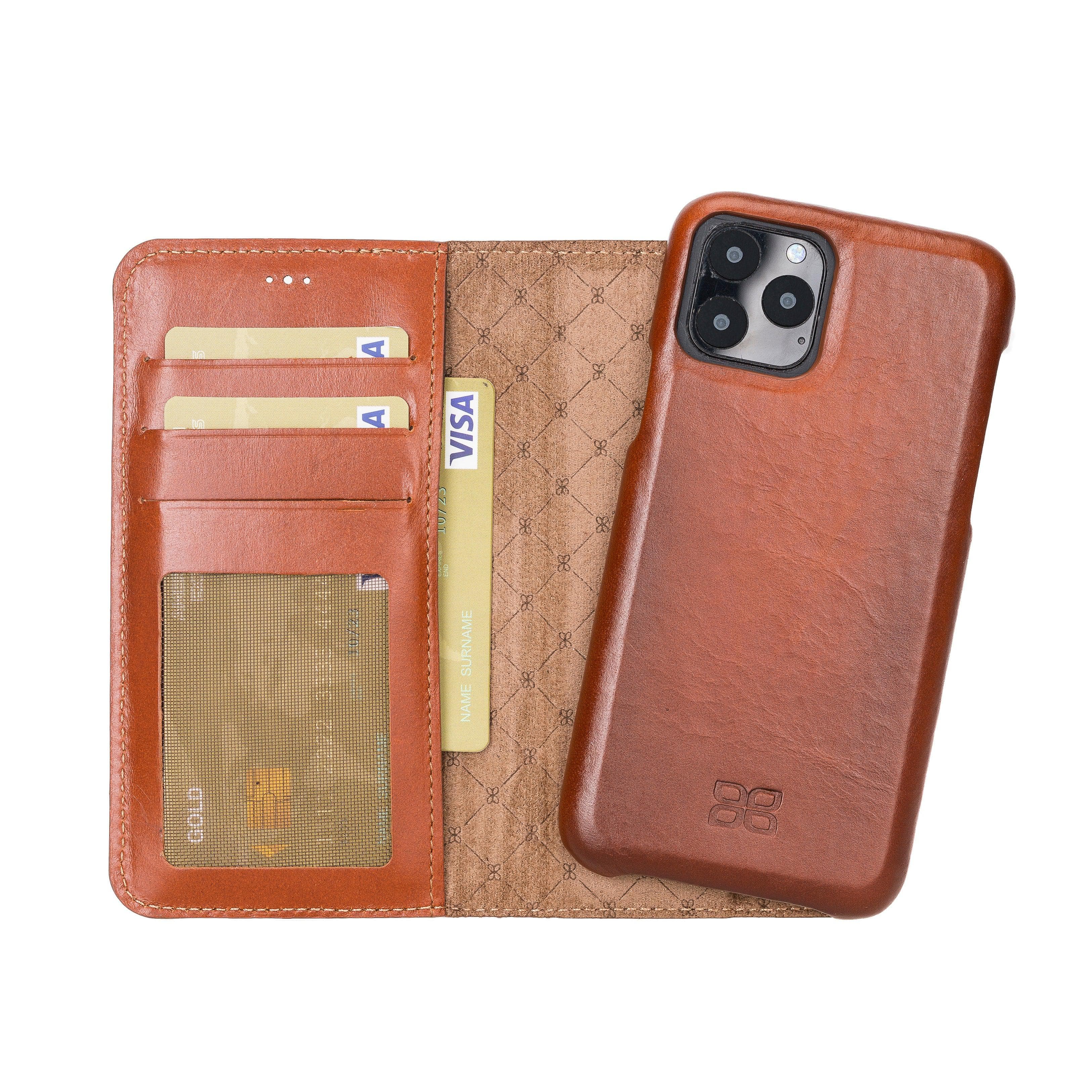 Bouletta Detachable Fully Covering Leather Wallet Case For Apple iPhone 11 Series iPhone 11 Pro / Tan