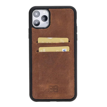 Bouletta Bouletta Flexible Leather Back Cover With Card Holder for iPhone 11 Series iPhone 11 Promax / Brown