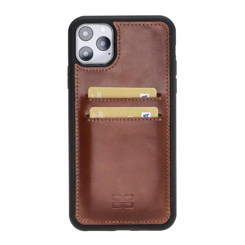 Bouletta Bouletta Flexible Leather Back Cover With Card Holder for iPhone 11 Series iPhone 11 Promax / Tan