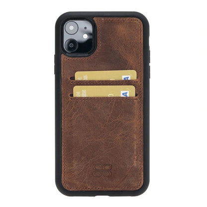 Bouletta Bouletta Flexible Leather Back Cover With Card Holder for iPhone 11 Series iPhone 11 / Brown