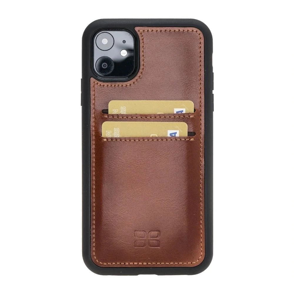 Bouletta Bouletta Flexible Leather Back Cover With Card Holder for iPhone 11 Series iPhone 11 / Tan