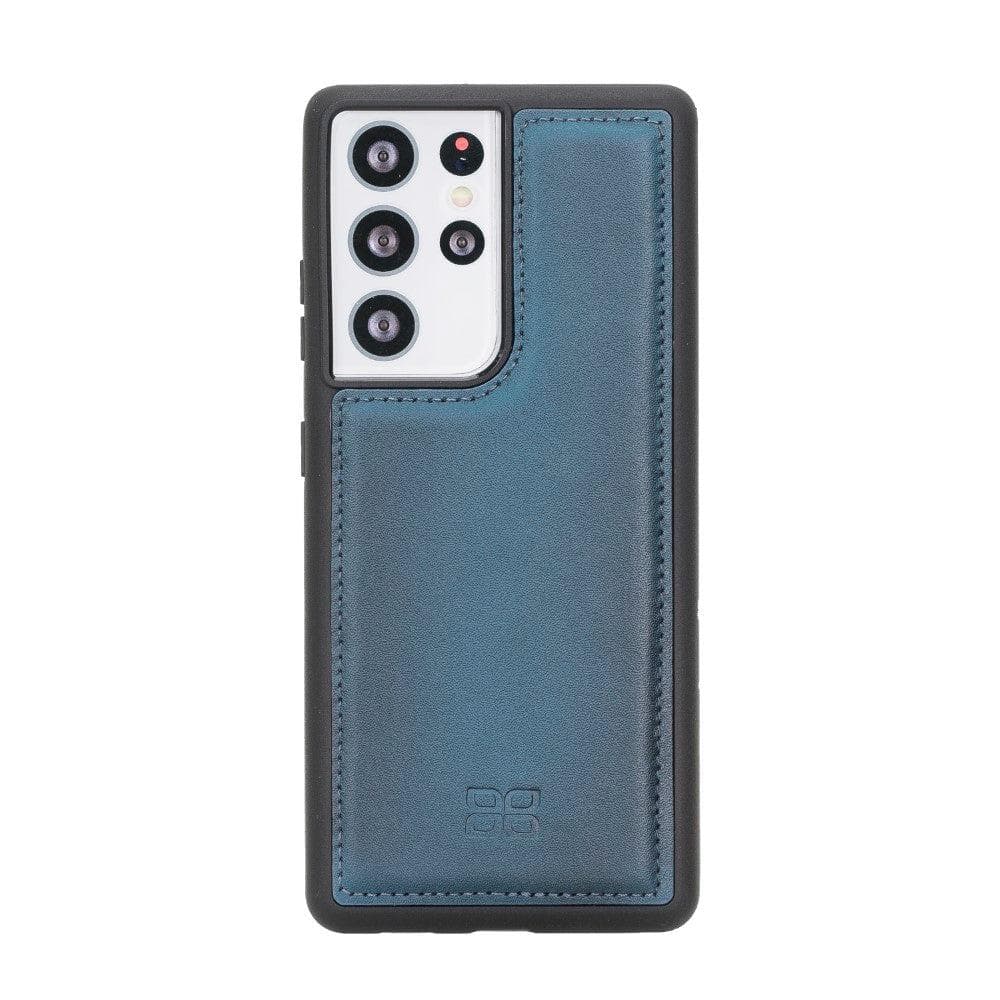 Bouletta Flex Cover Back Leather Cases for Samsung Galaxy S21 Series S21 Ultra 6.8" / Blue