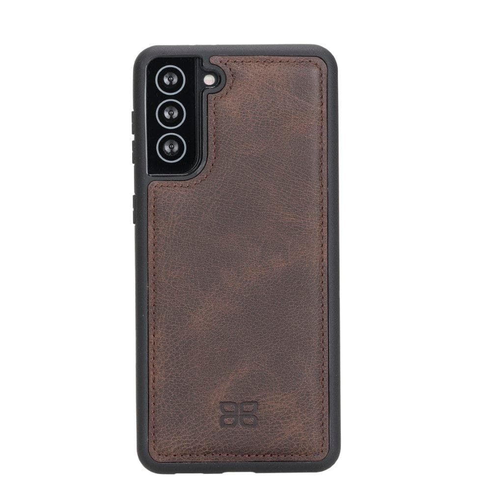 Bouletta Flex Cover Back Leather Cases for Samsung Galaxy S21 Series S21 Plus 6.7" / Dark Brown