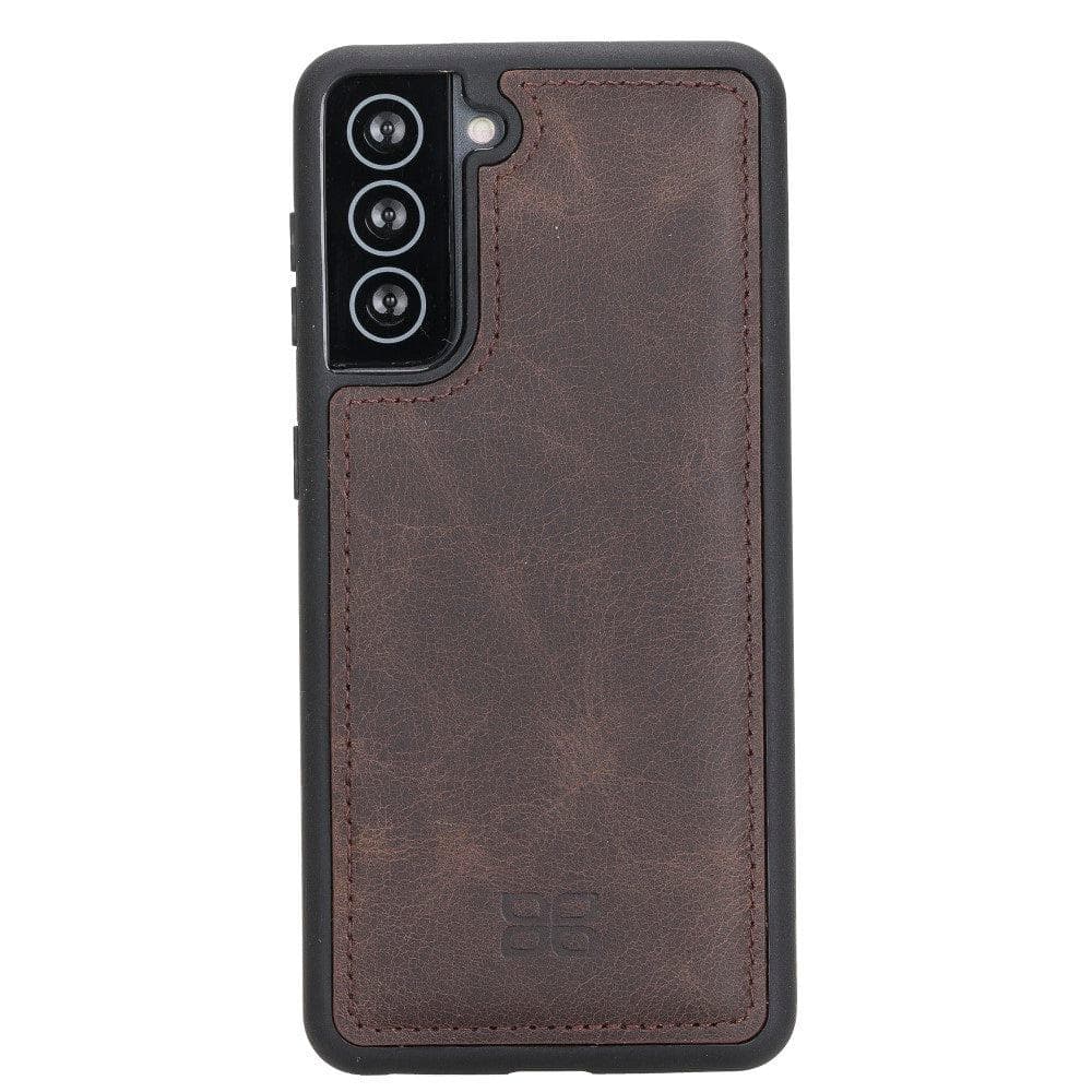 Bouletta Flex Cover Back Leather Cases for Samsung Galaxy S21 Series S21 6.2" / Dark Brown