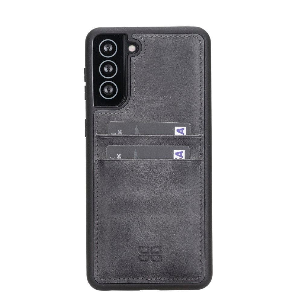 Bouletta Flex Cover Back with Card Holder Leather Cases for Samsung Galaxy S21 Series S21 Plus 6.7" / Gray