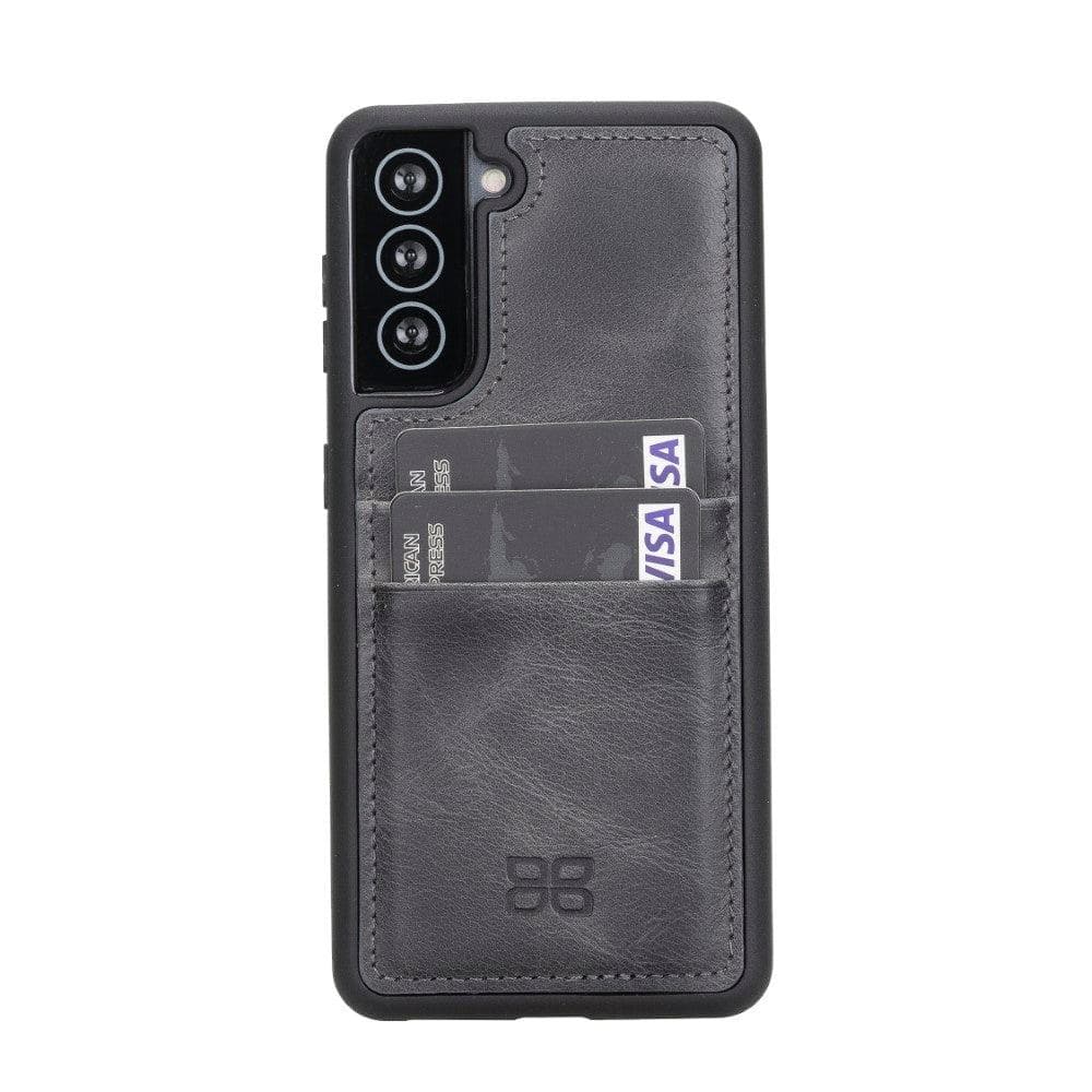 Bouletta Flex Cover Back with Card Holder Leather Cases for Samsung Galaxy S21 Series S21 6.2" / Gray