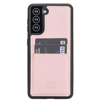 Bouletta Flex Cover Back with Card Holder Leather Cases for Samsung Galaxy S21 Series S21 6.2" / Pink