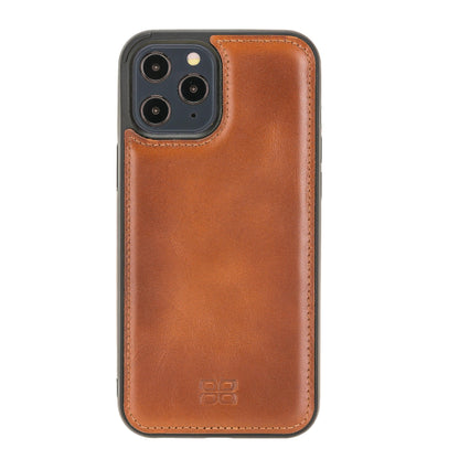 Bouletta Flexible Leather Back Cover for Apple iPhone 12 Series iPhone 12 Pro Max / Tan