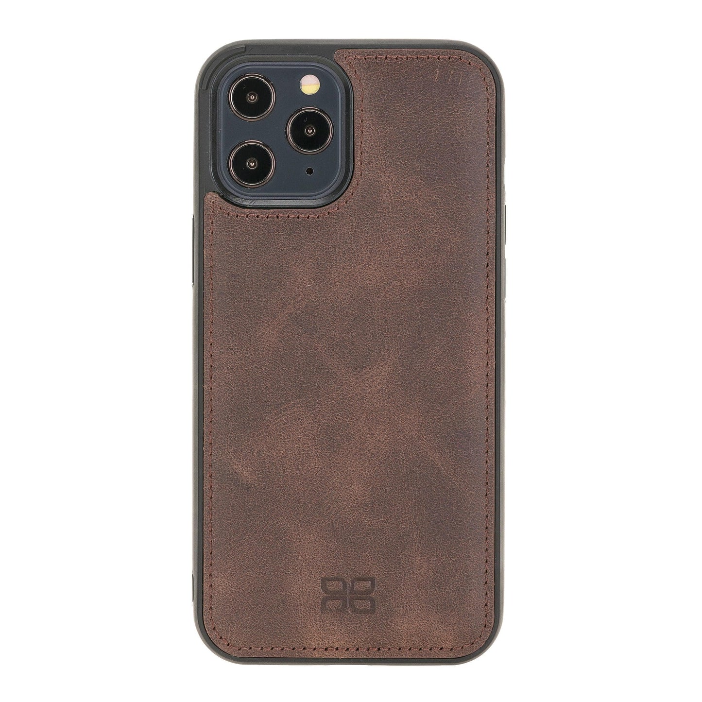 Bouletta Flexible Leather Back Cover for Apple iPhone 12 Series iPhone 12 Pro Max / Dark Brown