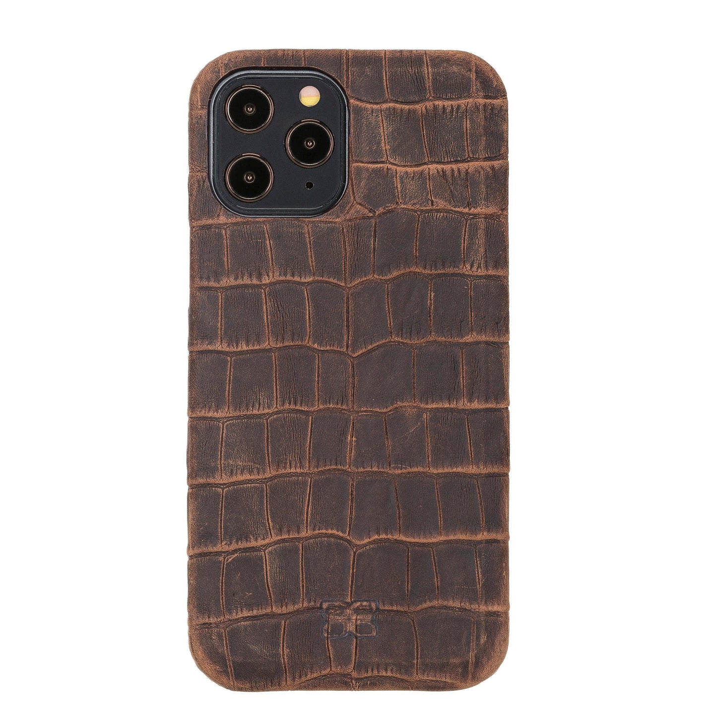 Bouletta Fully Leather Back Cover for Apple iPhone 12 Series iPhone 12 Pro Max / Dragon Brown