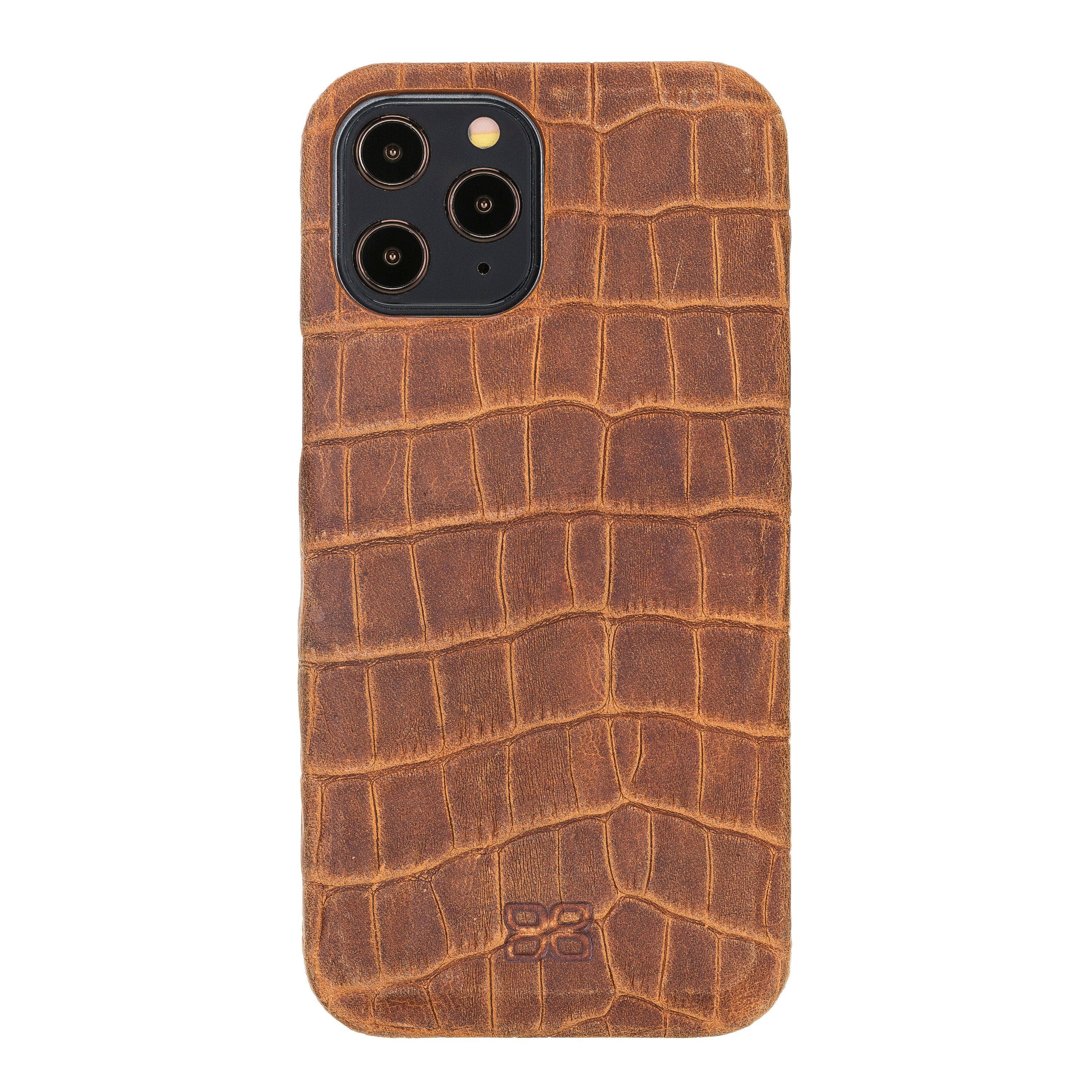 Bouletta Fully Leather Back Cover for Apple iPhone 12 Series iPhone 12 Pro Max / Dragon Tan